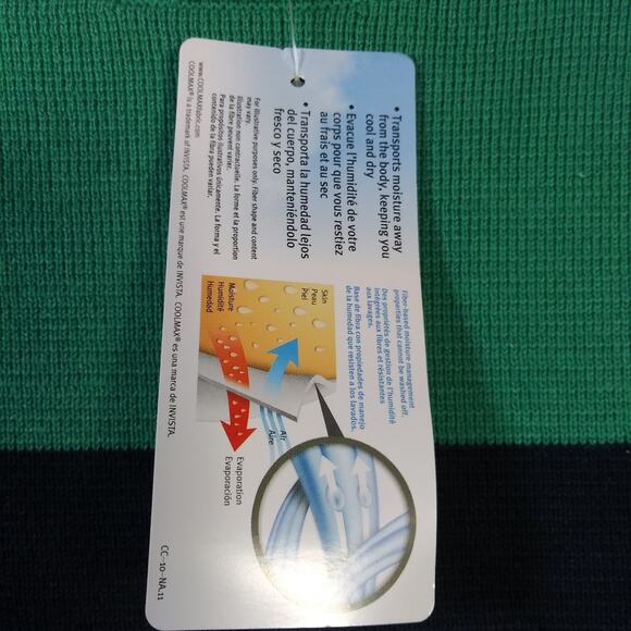 Banana Republic Men's Coolmax Green Stripe Pull Over Sweater Size L - Picture 8 of 10